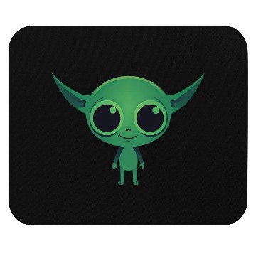 Discover Cute Green Alien Mouse Pads