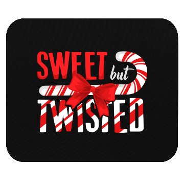 Discover Sweet But Twisted Christmas Candy Cane Mouse Pads