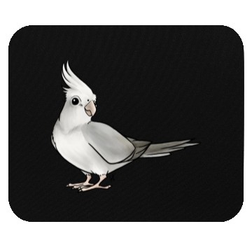 Discover Bird Cockatiel White Mouse Pads