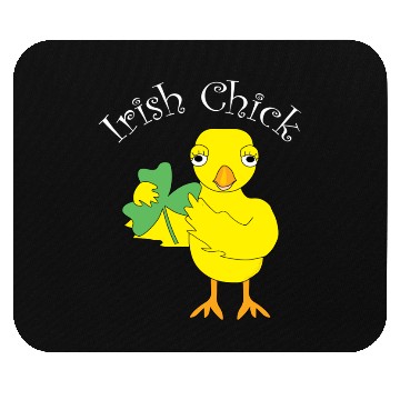 Discover Irish Chick White Text Mouse Pads