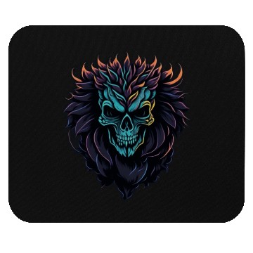 Discover scary Skull lion Mouse Pads