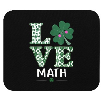 Discover Love Shamrock Math Teacher St Patricks Day Mouse Pads