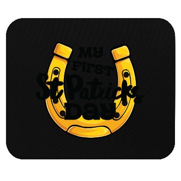 Discover My First Saint Patricks Day Horseshoe Mouse Pads