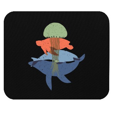 Discover Whale And Their Friends Dolphin Turtle And Mouse Pads