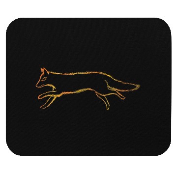 Discover Running Red Fox Logo Mouse Pads