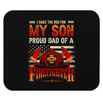 Discover I Back The Red For My Son Proud Dad Of A Mouse Pads