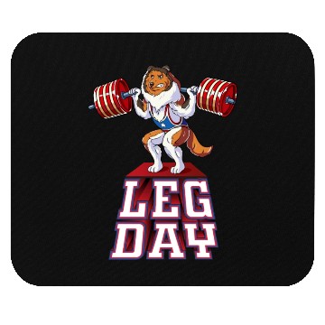 Discover Leg Day Sheltie Weight Lifting Squat Gym Mouse Pads