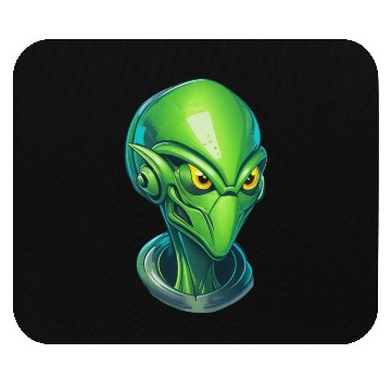 Discover Cool Alien Cyborg Head Mouse Pads