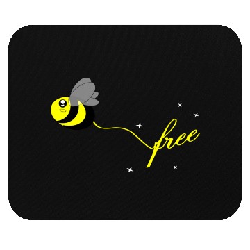 Discover bee free Mouse Pads
