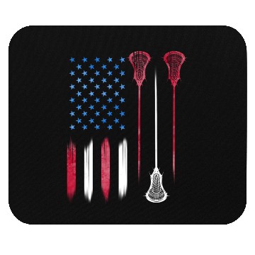 Discover Us Flag Colors Lax Usa Lacrosse Mouse Pads