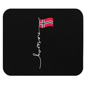 Discover Norway Signature Flag Pole - Patriotic Norwegian Mouse Pads