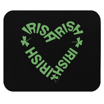 Discover Irish Text Heart Mouse Pads