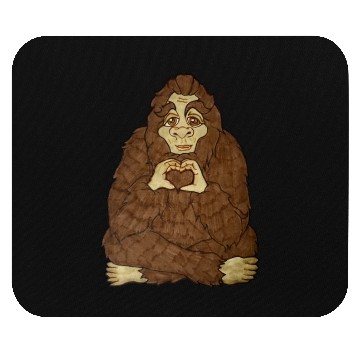 Discover Big Heart Bigfoot Mouse Pads