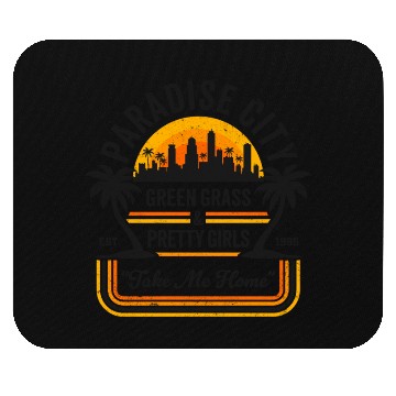Discover Paradise City: Funny 80's Rock Vibes Mouse Pads