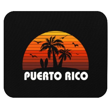 Discover Retro Puerto Rico Sunset Cool Vintage Vacation Mouse Pads