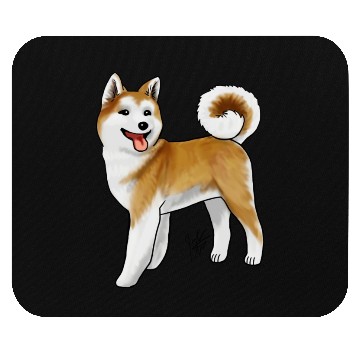 Discover Akita Light Faced Tan Mouse Pads
