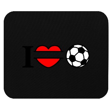 Discover Monogram logo soccer heart Mouse Pads