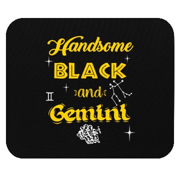 Discover Handsome Black Gemini Mouse Pads