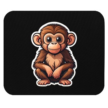 Discover cute cartoon cute monkey Mouse Pads