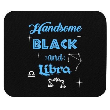 Discover Handsome Black Libra Mouse Pads
