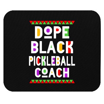 Discover Dope Black Pickleball Coach Mouse Pads