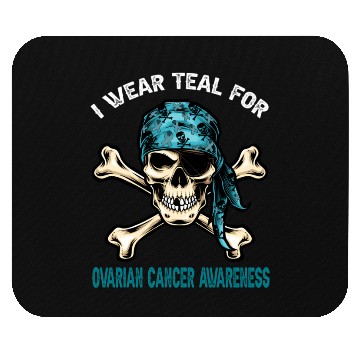 Discover I Wear Teal For Ovarian Cancer Awreness Pirate Mouse Pads