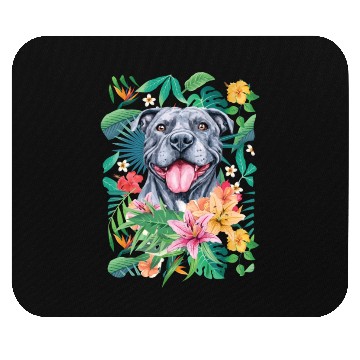 Discover Tropical Gray Pit Bull Pitbull Mouse Pads