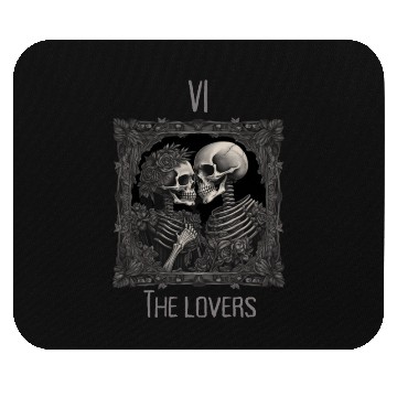 Discover Skeleton lovers tarot card style goth Halloween Mouse Pads