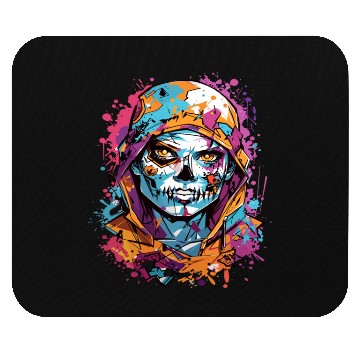 Discover Colored Skull: Vibrant Mystery Mouse Pads