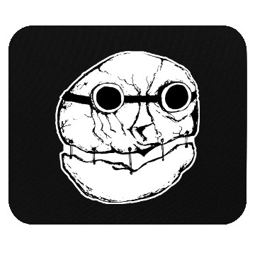 Discover Lone Scavenger Cutout Black Drawing Mouse Pads