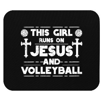 Discover Runs On Jesus And Volleyball Mouse Pads