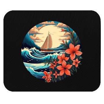 Discover Sailing Ship Sailing Orchids Flowers Sailboat Mouse Pads