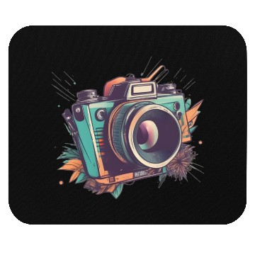 Discover Tropical colors camera Mouse Pads