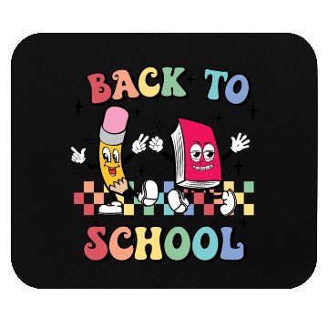 Discover Back To School, Cute, Retro, Vintage, Checkerboard Mouse Pads