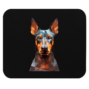 Discover geometric Doberman: Polygon Art Mouse Pads