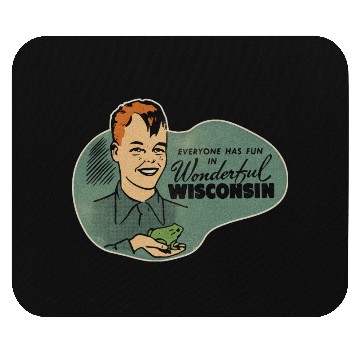 Discover Vintage Wisconsin Tourist Frog Weird Kid Mouse Pads
