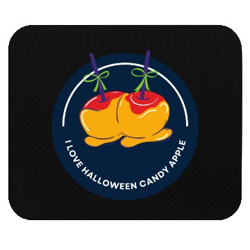 Discover I Love Halloween Candy Apple Mouse Pads