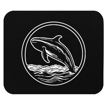 Discover Whale Ocean Marine Mouse Pads