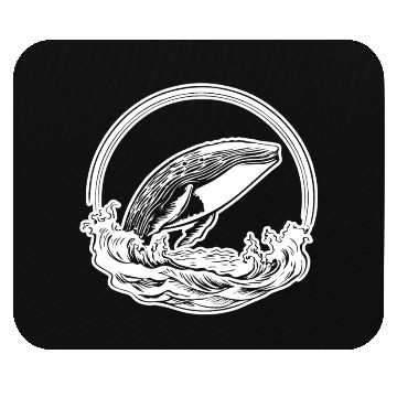 Discover Whale Ocean Marine Mouse Pads