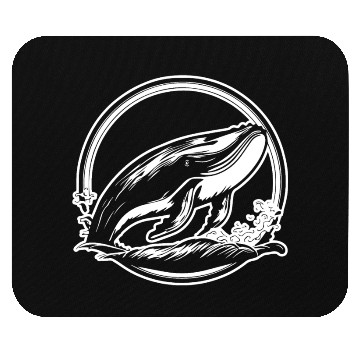 Discover Whale Ocean Marine Mouse Pads