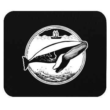 Discover Whale Ocean Marine Mouse Pads