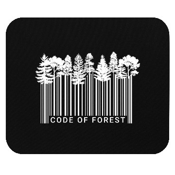 Discover Code of Forest Nature Barcode Trees Mouse Pads