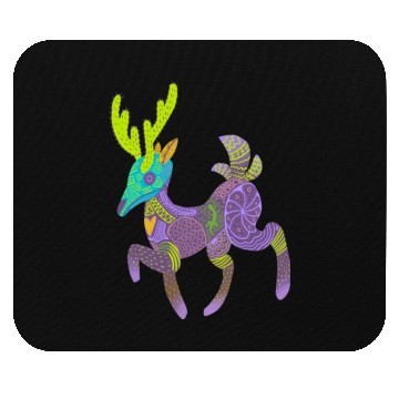 Discover Whimsical Purple Cactus Deer Alebrije Mouse Pads