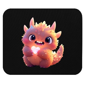 Discover Baby-Bear-Dragon-Horn-Q Mouse Pads