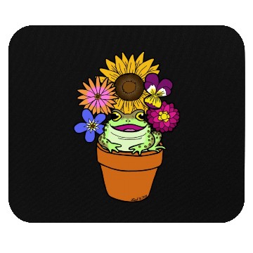 Discover Flower Pot Toad Mouse Pads