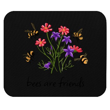 Discover Bees Are Friends Bees And Wildflowers Mouse Pads