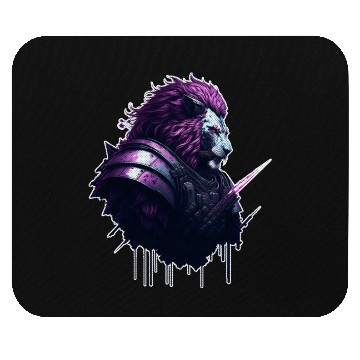 Discover Space Lion bust Mouse Pads
