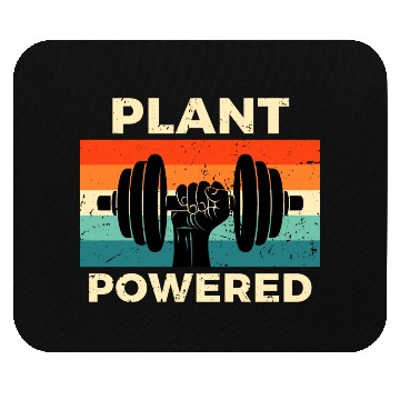 Discover Retro Plant Powered Gym Workout Mouse Pads