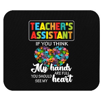 Discover Teacher Assistant Cute Heart Quote Gift Mouse Pads For