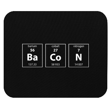 Discover Bacon Lover Periodic Table Science Chemistry Gag Mouse Pads